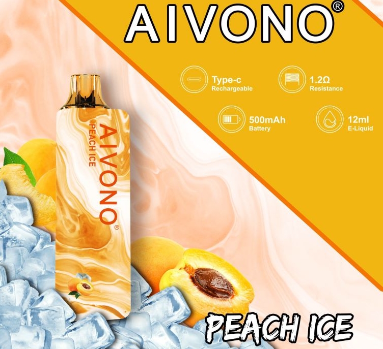 Aivono AIM GUN 7000 Puffs Vape - broskyňov&yacute; ľad: Perfektn&aacute; kombin&aacute;cia chuti a pohodlia